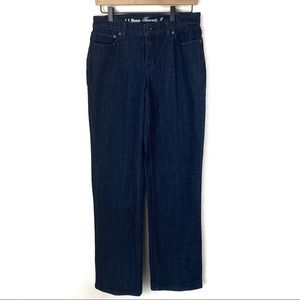 LL Bean Favorite Jeans Curvy Fit Dark 4 M/T Tall